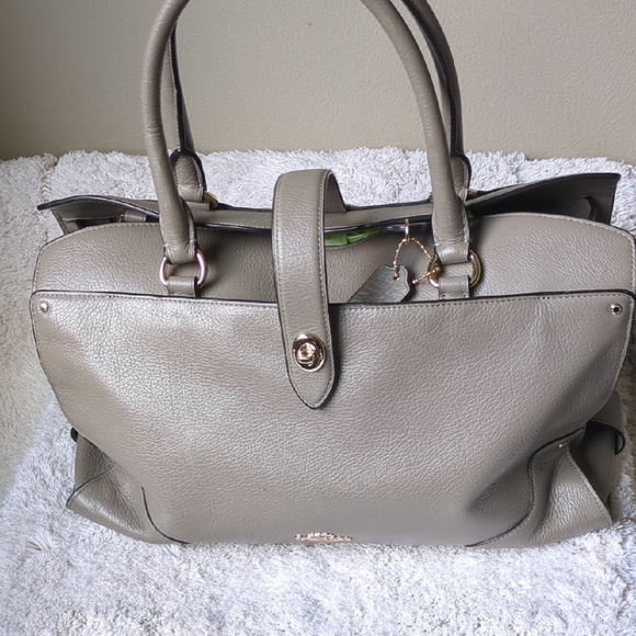 Coach Mercer Gray Satchel with Structured Design - Picture 1 of 16